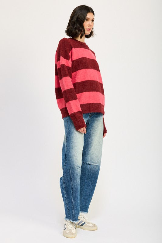 OVERSIZED STRIPED SWEATER - 1985 the VAULT Boutique