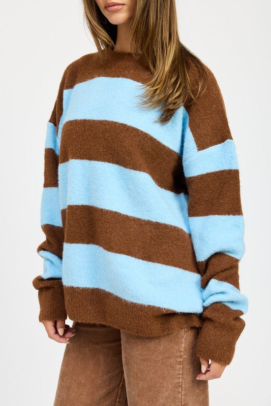 OVERSIZED STRIPED SWEATER - 1985 the VAULT Boutique