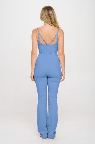 2 Piece Set Matching Flare jumpsuit Active Jacket - 1985 the VAULT Boutique