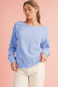 Chestnut Bowknot Dewback Round Neck Sweatshirt - 1985 the VAULT Boutique