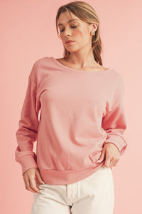 Chestnut Bowknot Dewback Round Neck Sweatshirt - 1985 the VAULT Boutique