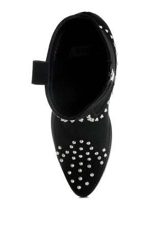 Hira Studs Embellished Cowgirl Boots - 1985 the VAULT Boutique