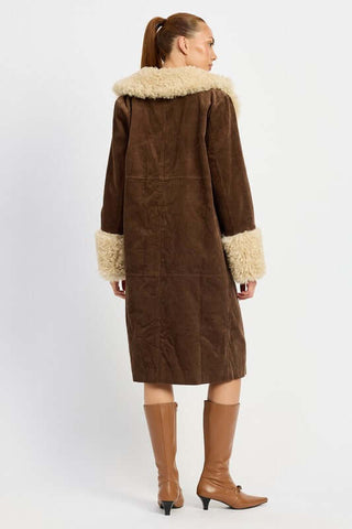 FAUX FUR MID TRENCH COAT - 1985 the VAULT Boutique