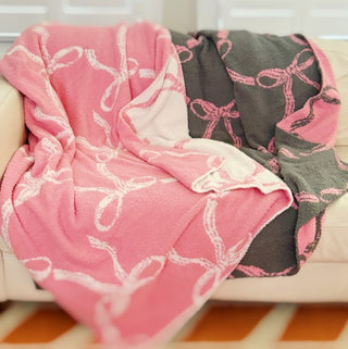 Bow Scalloped Coziest Blanket - 1985 the VAULT Boutique