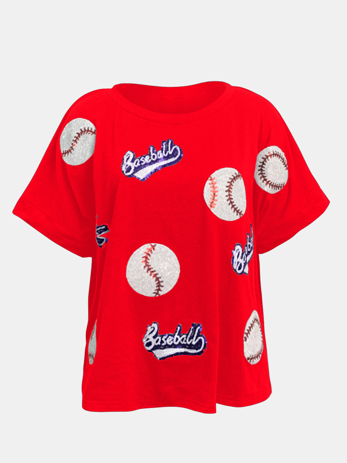 Baseball Round Neck Half Sleeve T-Shirt - 1985 the VAULT Boutique