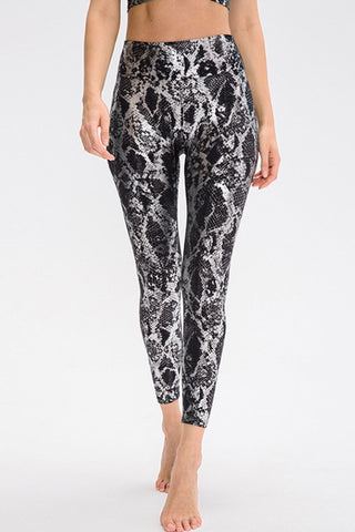 Animal Print Slim Fit Wide Waistband Long Sports Pants - 1985 the VAULT Boutique