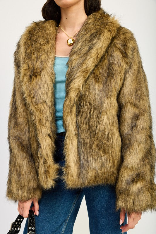 FURRY CARDIGAN COAT - 1985 the VAULT Boutique