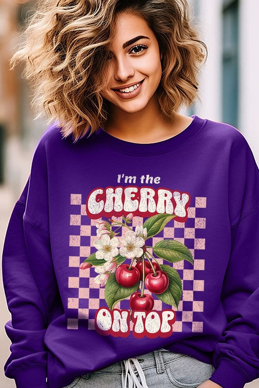 I'm the Cherry on Top Graphic Fleece Sweatshirts - 1985 the VAULT Boutique