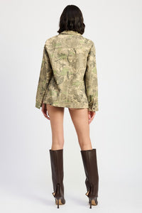 CAMO TWILL JACKET WITH FLAP POCKETS - 1985 the VAULT Boutique