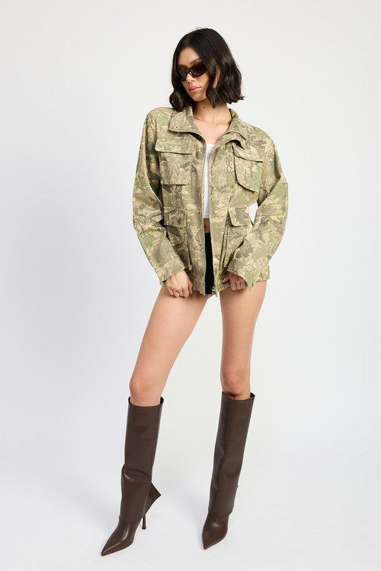 CAMO TWILL JACKET WITH FLAP POCKETS - 1985 the VAULT Boutique