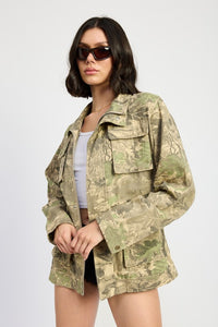 CAMO TWILL JACKET WITH FLAP POCKETS - 1985 the VAULT Boutique