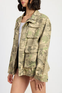 CAMO TWILL JACKET WITH FLAP POCKETS - 1985 the VAULT Boutique