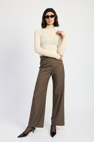 TROUSER PANTS WTIH ADJUSTABLE WAIST BAND BUCKLE - 1985 the VAULT Boutique