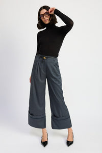 FOLD OVER PLEATED PANTS - 1985 the VAULT Boutique