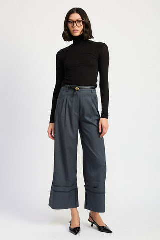 FOLD OVER PLEATED PANTS - 1985 the VAULT Boutique