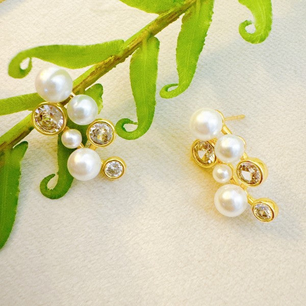 Jeweled Grapes Pearl Earrings - 1985 the VAULT Boutique