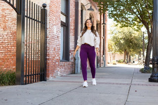 The Kinsley Purple Full Length Leggings - 1985 the VAULT Boutique