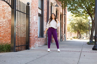 The Kinsley Purple Full Length Leggings - 1985 the VAULT Boutique