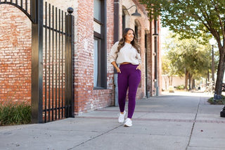 The Kinsley Purple Full Length Leggings - 1985 the VAULT Boutique