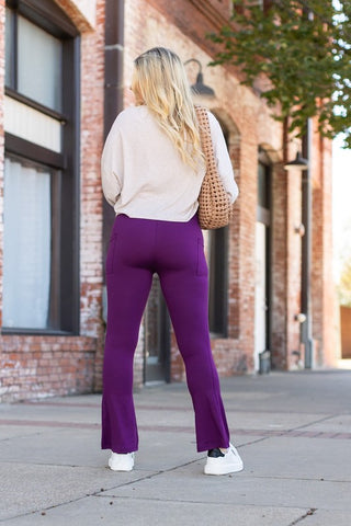 The Reese  Purple Flare Leggings - 1985 the VAULT Boutique