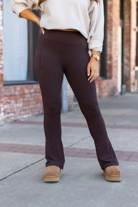 The Brandy Brown Flare with Pockets - 1985 the VAULT Boutique