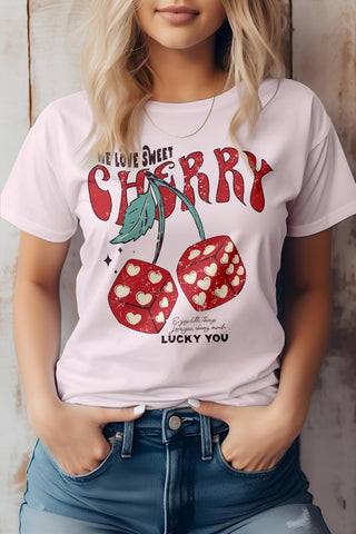 Love You Cherry Much Cherry Fruit Graphic Tee