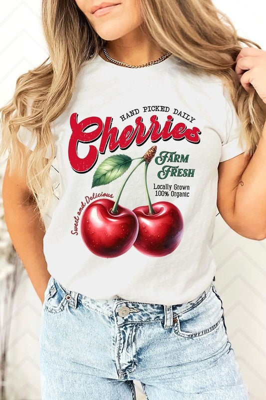 Farm Fresh Cherries Graphic Tee - 1985 the VAULT Boutique