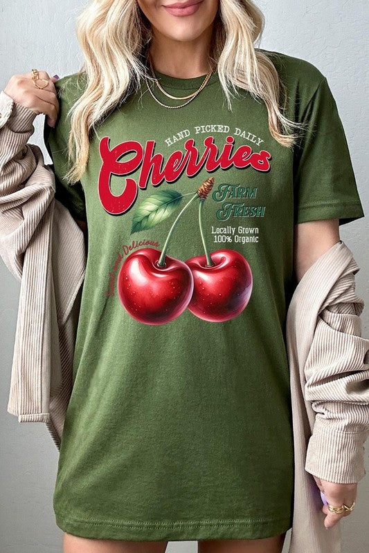 Farm Fresh Cherries Graphic Tee - 1985 the VAULT Boutique