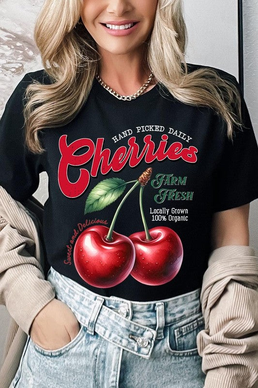 Farm Fresh Cherries Graphic Tee - 1985 the VAULT Boutique