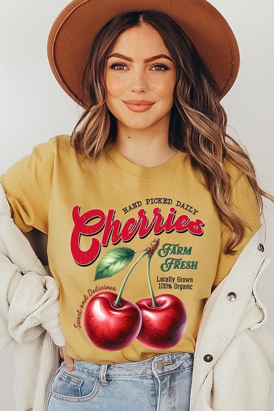 Farm Fresh Cherries Graphic Tee - 1985 the VAULT Boutique
