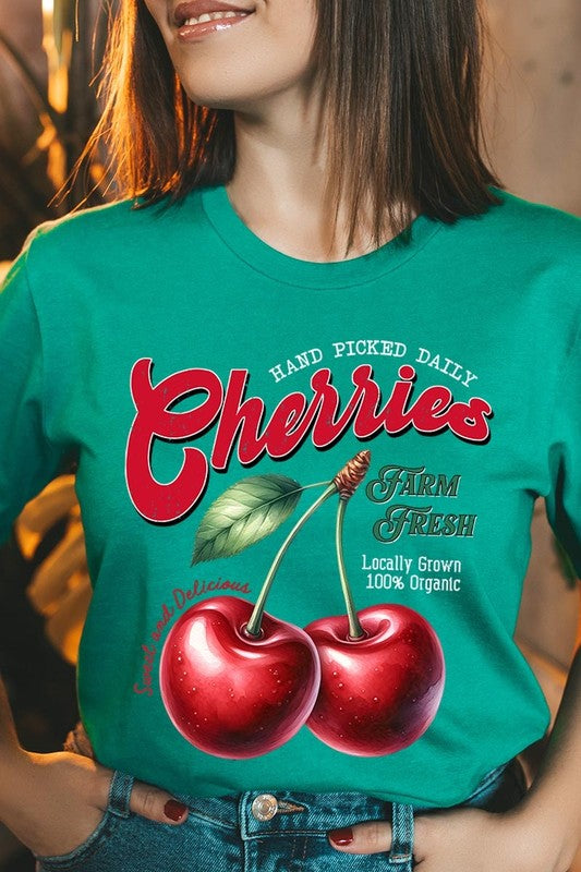 Farm Fresh Cherries Graphic Tee - 1985 the VAULT Boutique