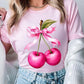 Cherry with Coquette Bow Graphic Tee - 1985 the VAULT Boutique