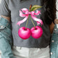 Cherry with Coquette Bow Graphic Tee - 1985 the VAULT Boutique