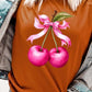 Cherry with Coquette Bow Graphic Tee - 1985 the VAULT Boutique