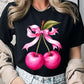 Cherry with Coquette Bow Graphic Tee - 1985 the VAULT Boutique