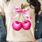 Cherry with Coquette Bow Graphic Tee - 1985 the VAULT Boutique