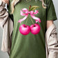 Cherry with Coquette Bow Graphic Tee - 1985 the VAULT Boutique