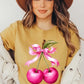 Cherry with Coquette Bow Graphic Tee - 1985 the VAULT Boutique