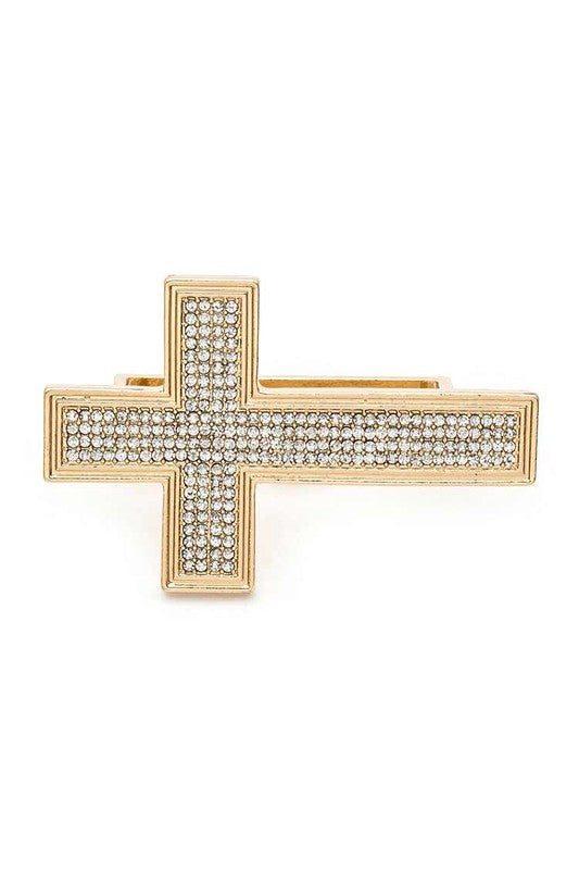 Crystal Cross Knuckle Ring - 1985 the VAULT Boutique