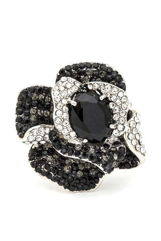 Crystal Flower Iconic Stretch Ring - 1985 the VAULT Boutique