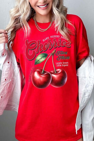 Farm Fresh Cherries Graphic Heavyweight Tee - 1985 the VAULT Boutique