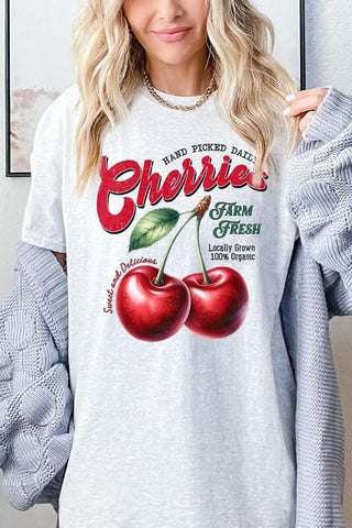 Farm Fresh Cherries Graphic Heavyweight Tee - 1985 the VAULT Boutique