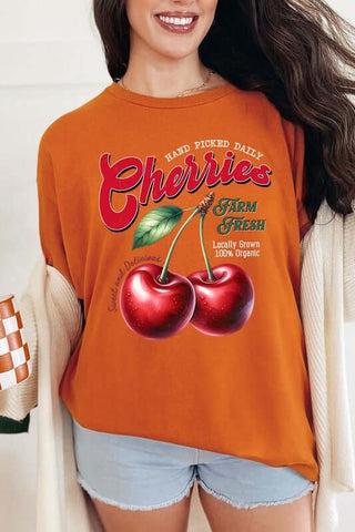 Farm Fresh Cherries Graphic Heavyweight Tee - 1985 the VAULT Boutique