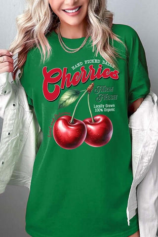 Farm Fresh Cherries Graphic Heavyweight Tee - 1985 the VAULT Boutique