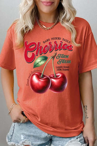 Farm Fresh Cherries Graphic Heavyweight Tee - 1985 the VAULT Boutique