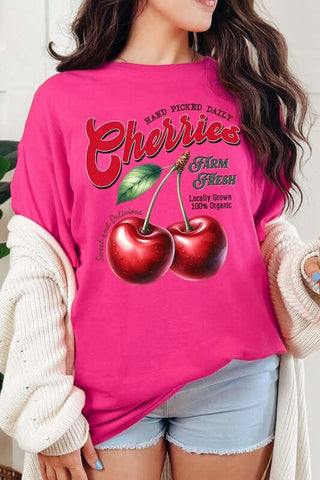 Farm Fresh Cherries Graphic Heavyweight Tee - 1985 the VAULT Boutique