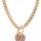 Pave Crystals Heart Pendant Necklace Set - 1985 the VAULT Boutique