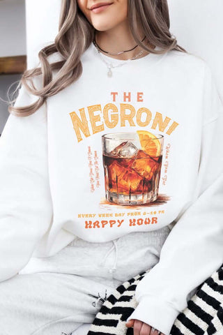 Negroni Cocktail Vintage Fleece Sweatshirt