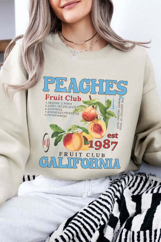 Peaches Fruit Club Fleece Sweatshirt