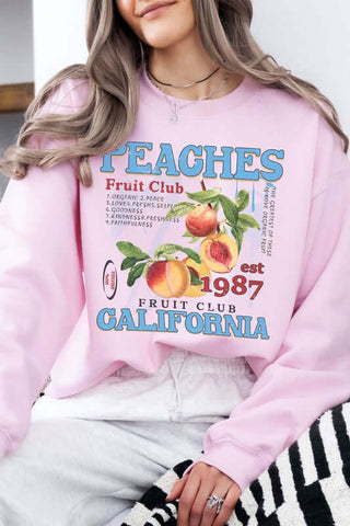 Peaches Fruit Club Fleece Sweatshirt - 1985 the VAULT Boutique